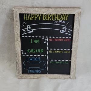 Mud Pie Dog Birthday Chalkboard Sign